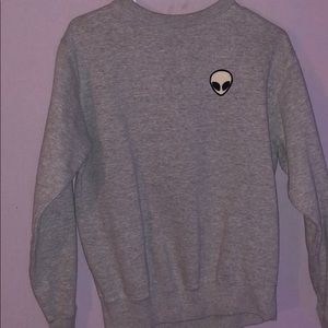 Brandy Melville alien patch pullover sweatshirt